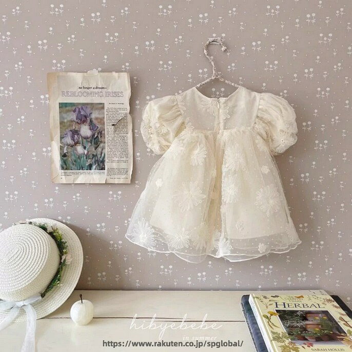 ベビードレス ワンピース 結婚式 子供ドレス 新生児 女の子 ベビー服 夏 半袖 レー...