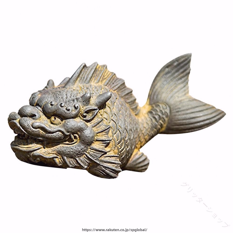 Rakuten - 龍魚 竜 龍 竜魚 ドラゴン フィッシュ オブジェ 置物 龍の置物 竜の置物 風水 開運グッズ 金運 仕事運 出世 合格祈願 商売繁盛 厄除け 魔除け 招福 骨董品風 アンティーク調 レトロ アジ