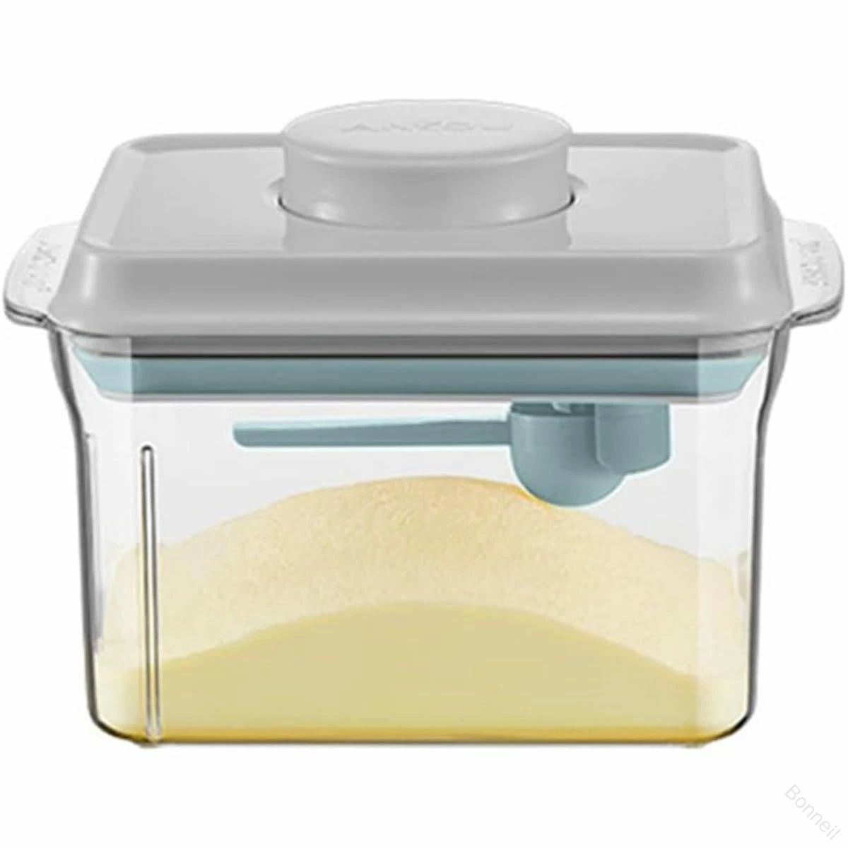 Rakuten - 粉ミルク 保存容器 密閉 大容量 ワンタッチ 1000ml 1700ml 2300ml スプーン付き スクレーパー付き 遮光 透明 湿気防止 粉ミルクケース 離乳食 保存 キャニスター おしゃれ キッチン収納 積み重