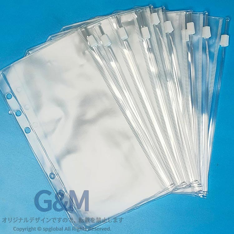 20枚セット a6 a5 シール帳 推し活 pvc 6穴 ジッパーファイル クリアポーチ ジッパ...