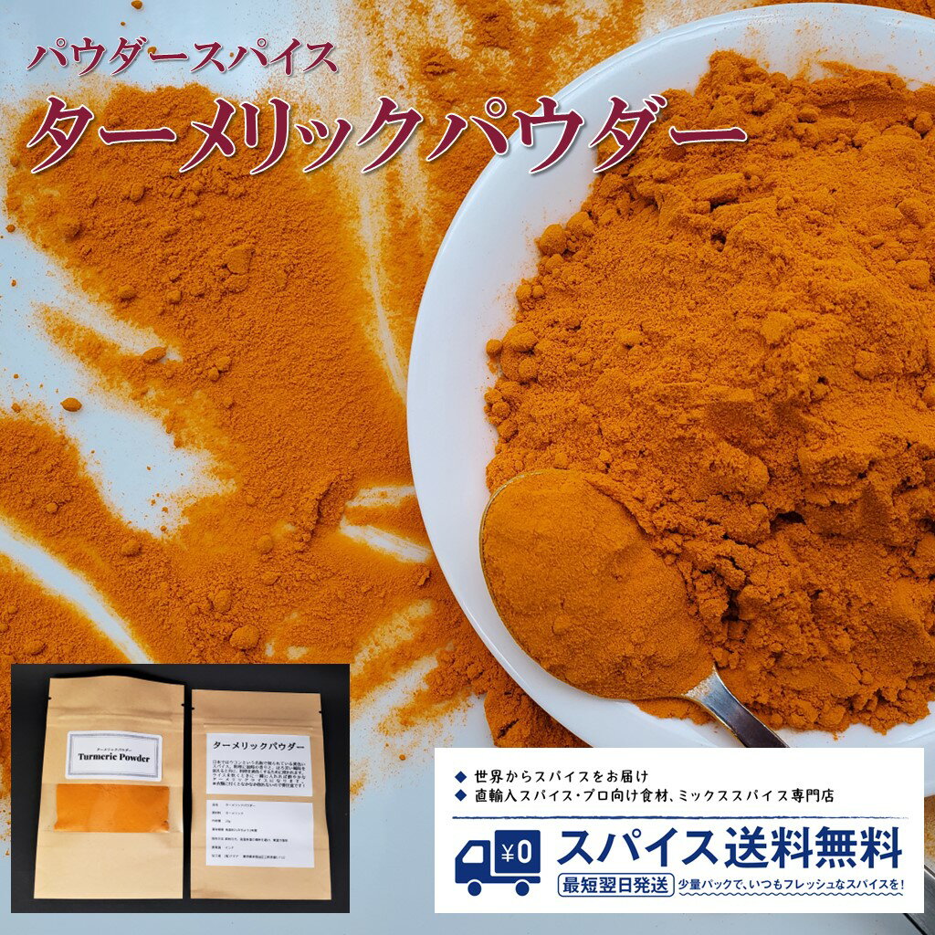 ターメリックパウダー Turmeric powder パウダースパイス パウダー 粉末 粉 インド ターメリック ウコン うこん ウコン茶 ターメリックライス カレー スパイスカレー Spice スパイス 香辛料 調味料 業務用 家庭用 送料無料 世田谷スパイスショップ