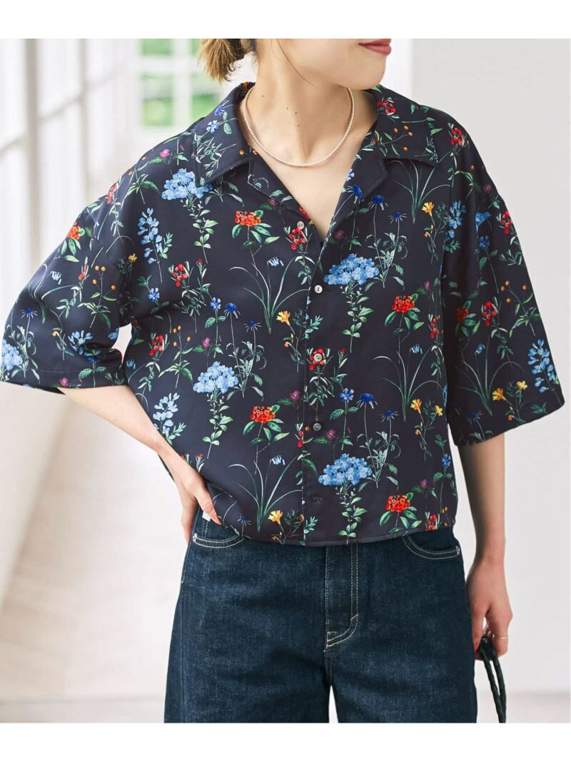 Rakuten - TICCA / ティッカ 別注フラワープリントシャツ Spick & Span スピックアンドスパン トップス シャツ・ブラウス ネイビー【送料無料】[Rakuten Fashion]