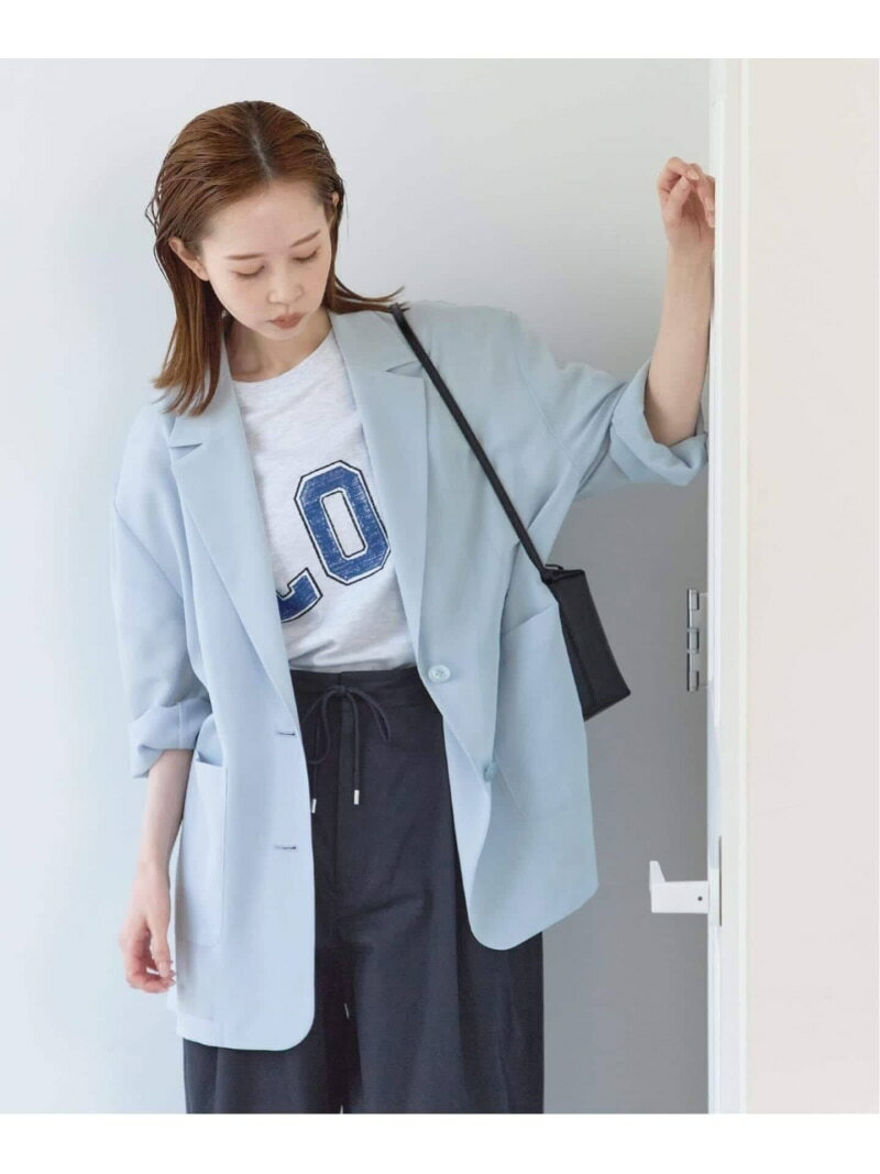 Rakuten - 《追加》シアーオーバージャケット U by SPICK&SPAN ユーバイスピックアンドスパン ジャケット・アウター テーラードジャケット・ブレザー ブラック ブルー【送料無料】[Rakuten Fashion]
