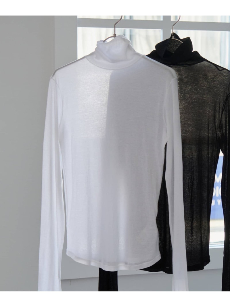 シアーハイネックプルオーバー Spick & Span スピックアンドスパン トップス カットソー・Tシャツ ホワイト ブラック ブラウン オレンジ【送料無料】[Rakuten Fashion]のサムネイル