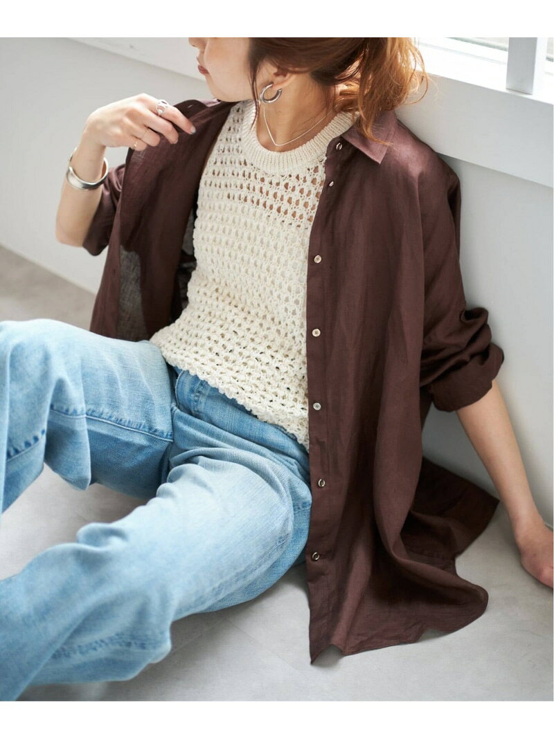 【SALE／30%OFF】《全15色 / 追加》 80リネンカシュクール ビッグシャツ Spick & S...