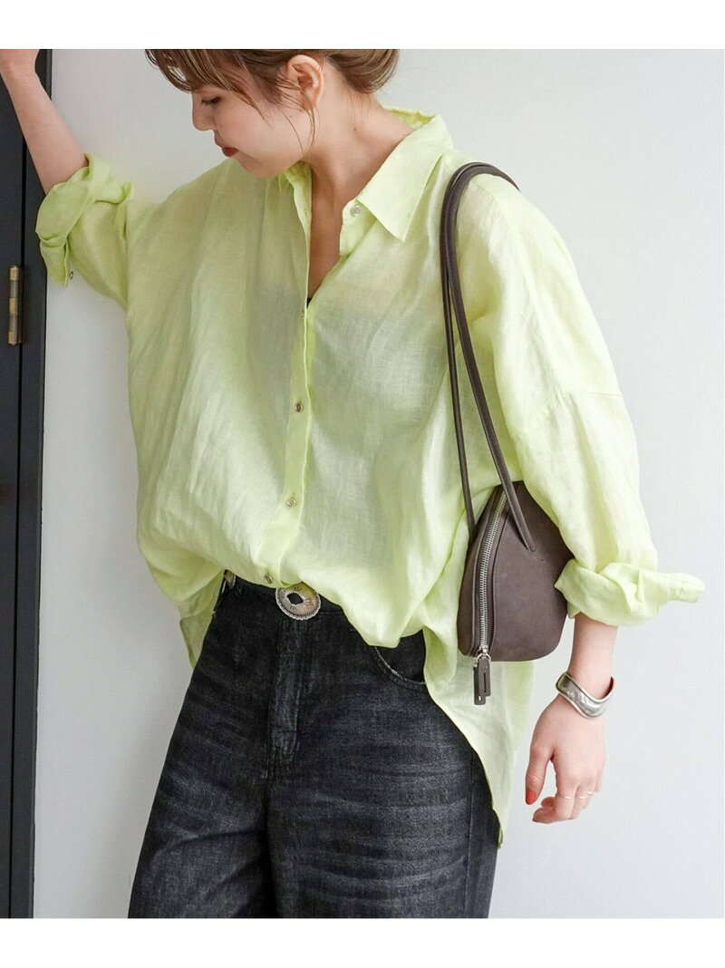 【SALE／30%OFF】《全15色 / 追加》 80リネンカシュクール ビッグシャツ Spick & S...