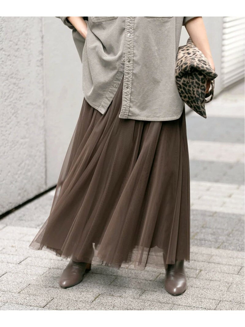《追加2》チュールスカート Spick & Span スピックアンドスパン スカート ロング・マキシスカート ブラック ブラウン【送料無料】[Rakuten Fashion]のサムネイル