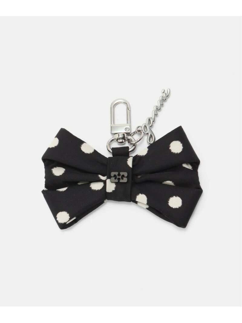 Rakuten - GANNI / ガニー Bow Charm Printed Nylon U by SPICK&SPAN ユーバイスピックアンドスパン 財布・ポーチ・ケース その他の財布・ポーチ・ケース ブラック【送料無料】[Rakuten Fashion]