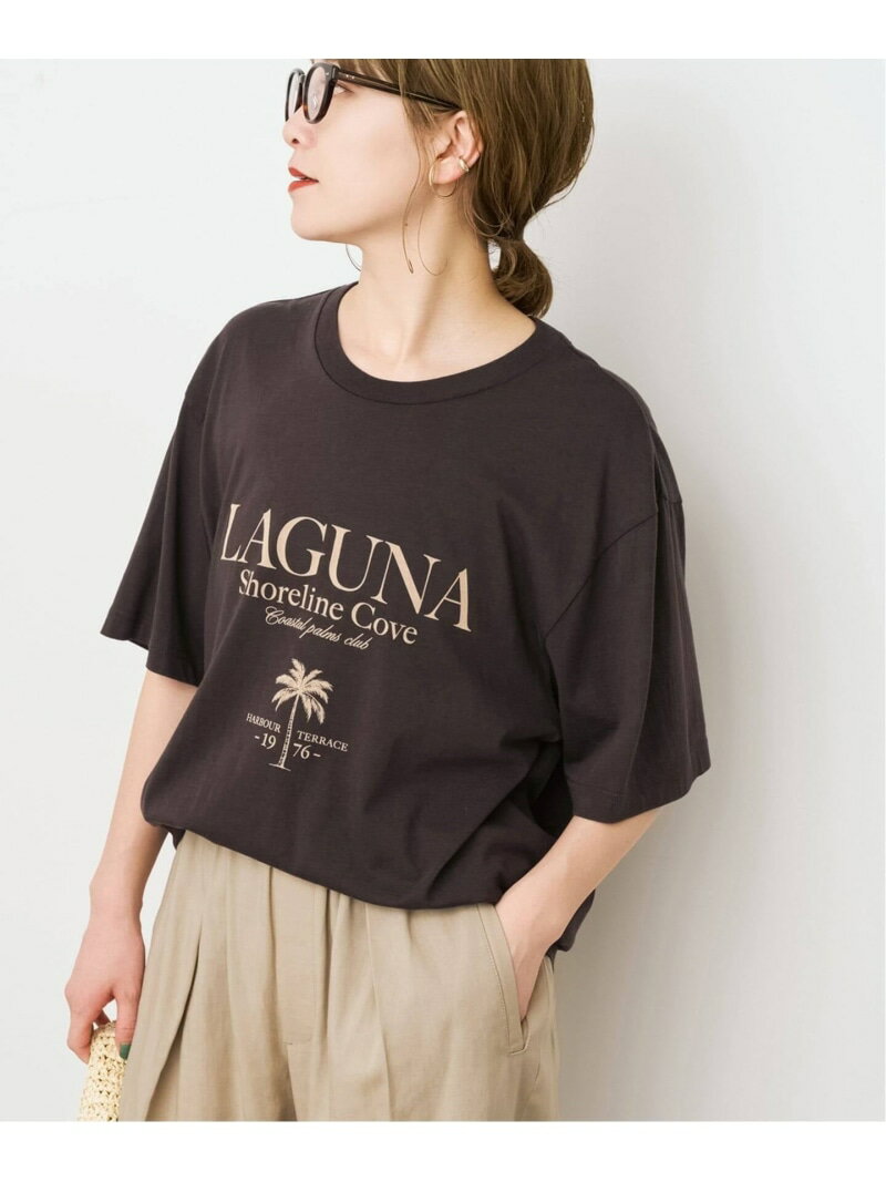 Rakuten - パームツリーTシャツ Spick & Span スピックアンドスパン トップス カットソー・Tシャツ ブラウン ベージュ【送料無料】[Rakuten Fashion]