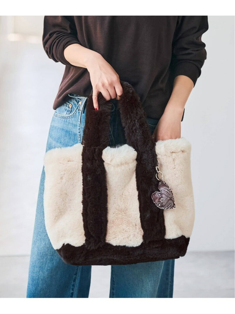 Rakuten - 《予約》Spick & Span ECO FUR TOTE / エコファートート Spick & Span スピックアンドスパン バッグ トートバッグ レッド ブラウン【先行予約】*【送料無料】[Rakuten Fashion]