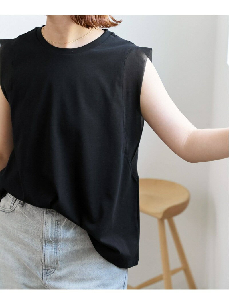 オーガンジーコンビプルオーバー Spick & Span スピックアンドスパン トップス カットソー・Tシャツ ブラック ホワイト ベージュ【送料無料】[Rakuten Fashion]のサムネイル