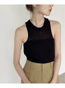 【NINETY PERCENT】Rib seam tank NOBLE ノーブル トップス ノースリーブ・タンクトップ ブラック ホワイト ピンク【送料無料】[Rakuten Fashion]