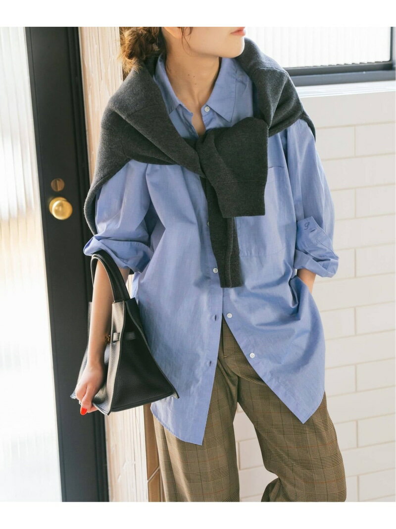 《追加2》50コットンオーバーシャツ Spick & Span スピックアンドスパン トップス シャツ・ブラウス ブルー ホワイト ブラック ブラウン【送料無料】[Rakuten Fashion]のサムネイル