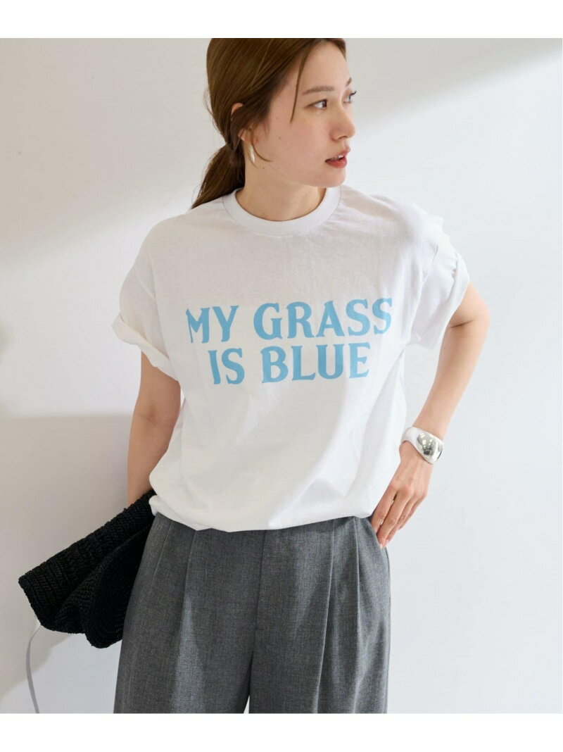  MY GRASS IS BLUE SS TEE FRAMeWORK フレームワーク トップス カットソー・Tシャツ ホワイト