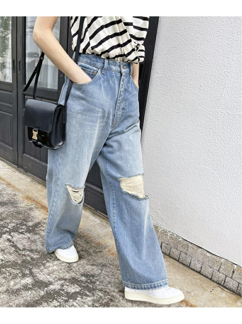 5 1/2 FRONT CRUSHED DENIM Spick & Span スピックアンドスパン パンツ ジーンズ・デニムパンツ ブルー【送料無料】[Rakuten Fashion]のサムネイル