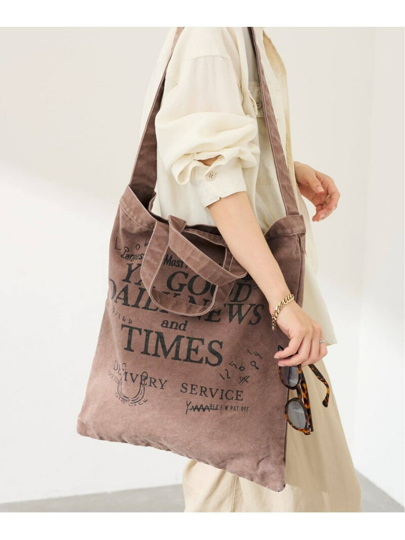 ≪WEB限定 / 追加≫YA GOOD IDEAS YA GOOD DAILY NEWS TIMES 2 FRAMeWORK フレームワーク バッグ トートバッグ ブラウン ベージュ オレンジ