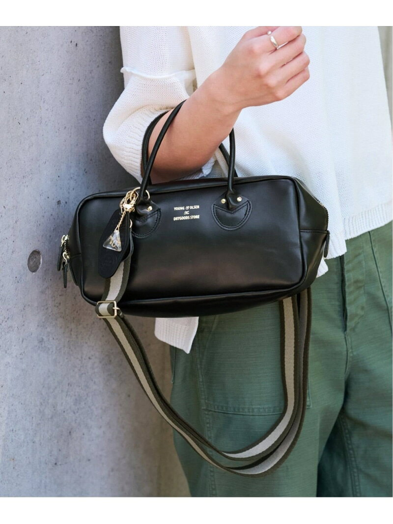 ≪WEB限定 / 追加予約≫YOUNGOLSEN 別注 CHARM WIDE BOTTLE BAG FRAMeWORK フレームワーク バッグ ショルダーバッグ ブラック ブラウン*