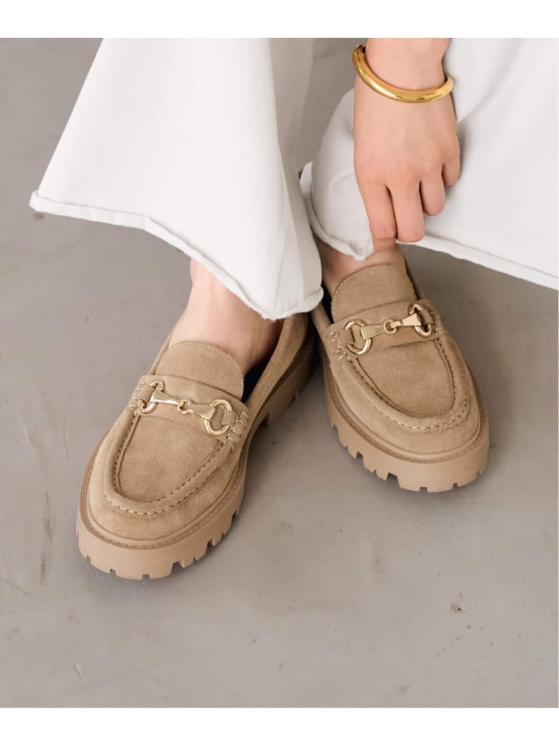 ARTESANOS ビット付きスウェードローファー FRAMeWORK フレームワーク シューズ・靴 ローファー ベージ..