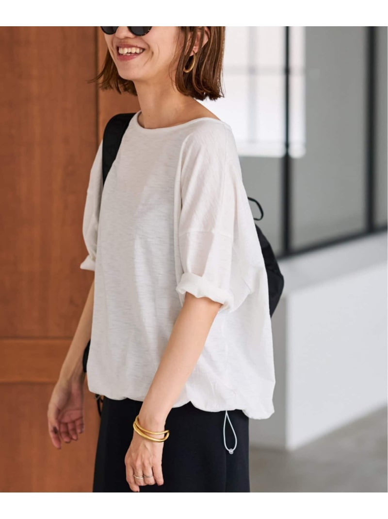 マーブルテンジクドロストT FRAMeWORK フレームワーク トップス カットソー・Tシャツ ブラック ホワイ..