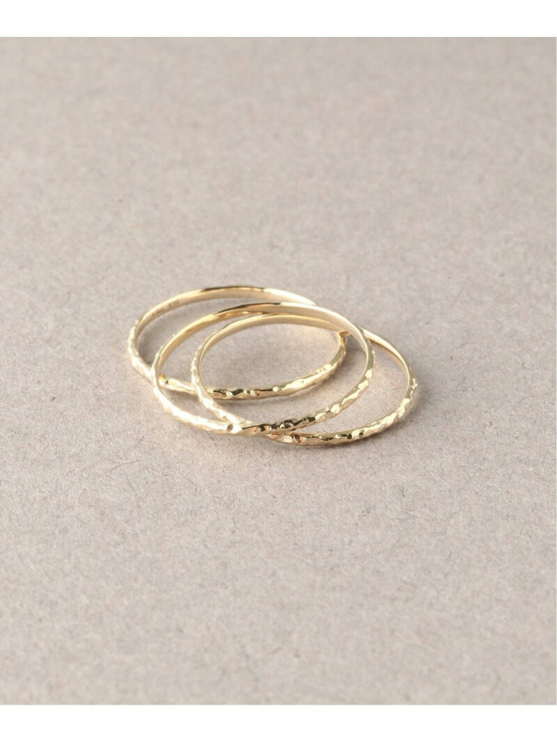 テクスチャー3本リング K10 Lilas スピックアンドスパン アクセサリー・腕時計 リング・指輪 ゴールド【送料無料】[Rakuten Fashion]