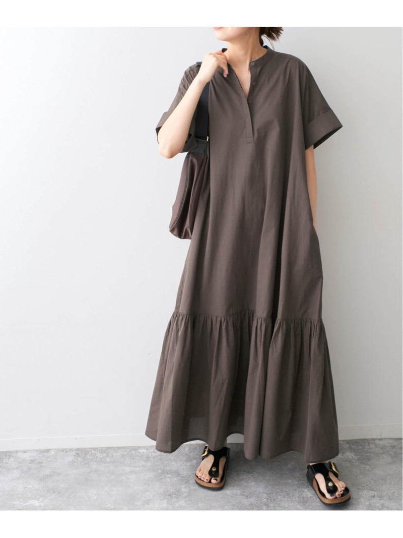 ローンティアードマキシワンピース Spick & Span スピックアンドスパン ワンピース・ドレス ワンピース ネイビー ブラウン【送料無料】[Rakuten Fashion]のサムネイル