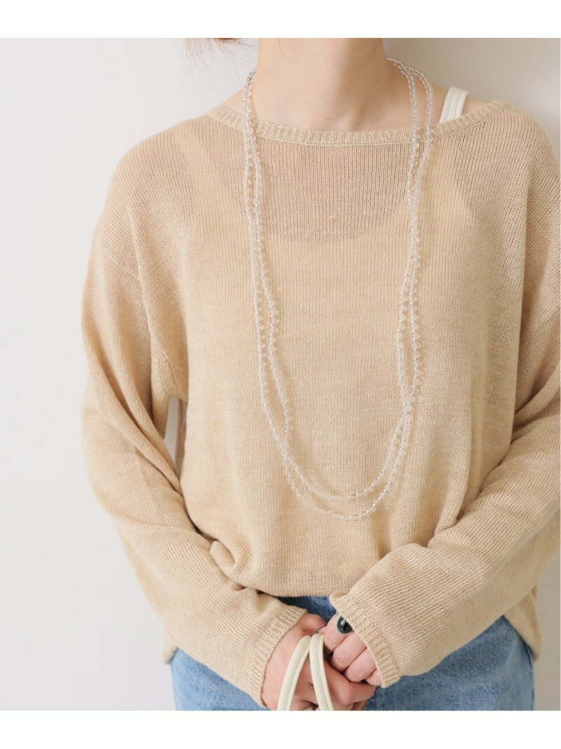 【ESLOW / エスロー】 BEADS SUPER LONG NECKLACE Spick & Span スピックアンドスパン アクセサリー・腕時計 ネックレス ホワイト【送料無料】[Rakuten Fashion]