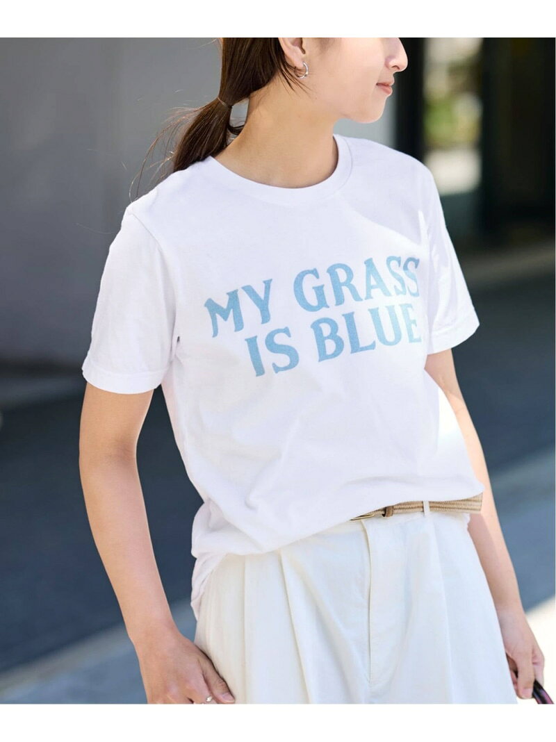 BLUESCENTRIC MY GRASS IS BLUE TEE FRAMeWORK フレームワーク トップス カットソー・Tシャツ ホワイト