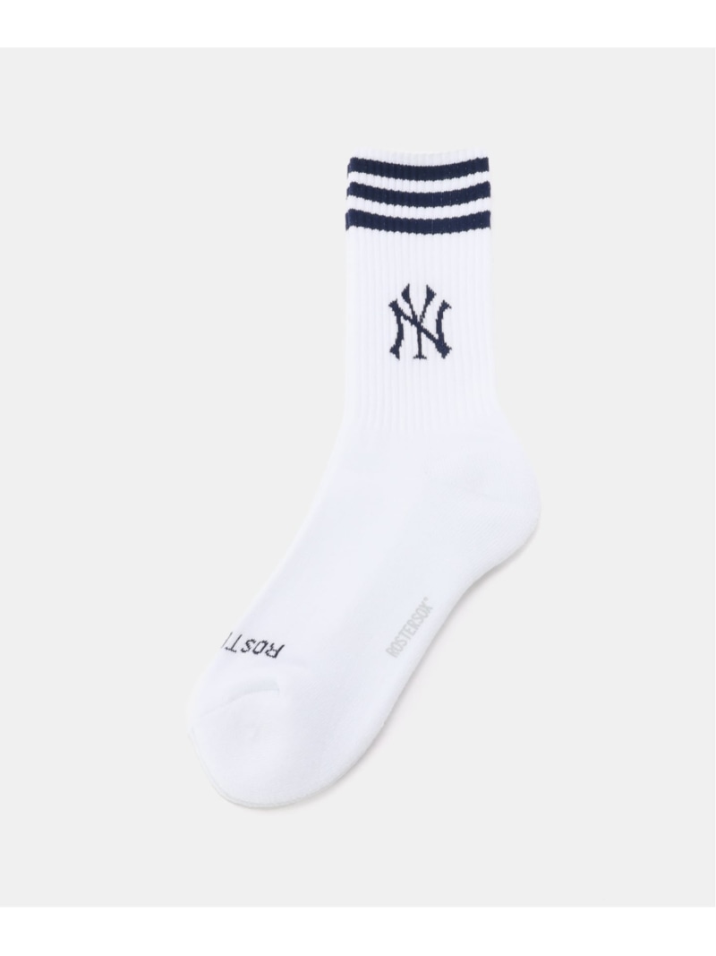 Rakuten - MLB LINE SOCKS NY Yankees FRAMeWORK フレームワーク 靴下・レッグウェア 靴下 ホワイト[Rakuten Fashion]