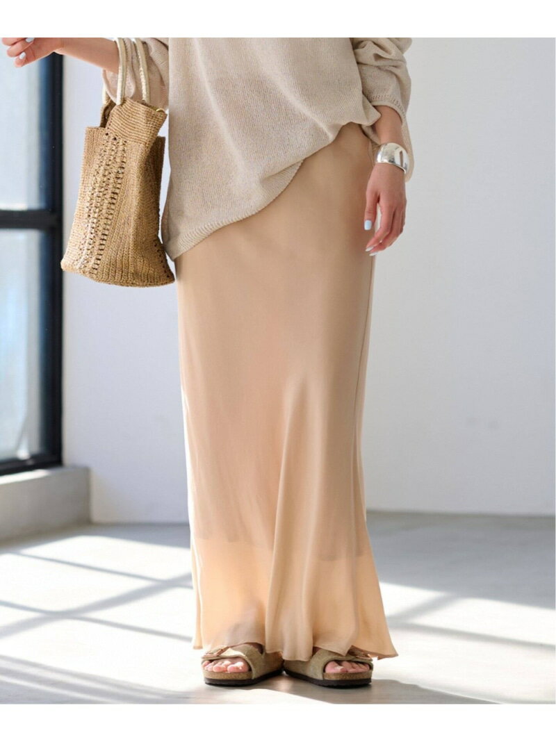 ≪追加≫シルキーキュプラバイアススカート2 FRAMeWORK フレームワーク スカート ロング・マキシスカート ピンク【送料無料】[Rakuten Fashion]