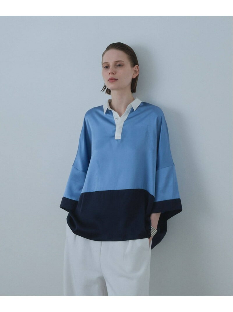 Rakuten - SILK RUGGER SHIRT / シルクラガーシャツ CALMER スピックアンドスパン トップス シャツ・ブラウス ブルー【送料無料】[Rakuten Fashion]