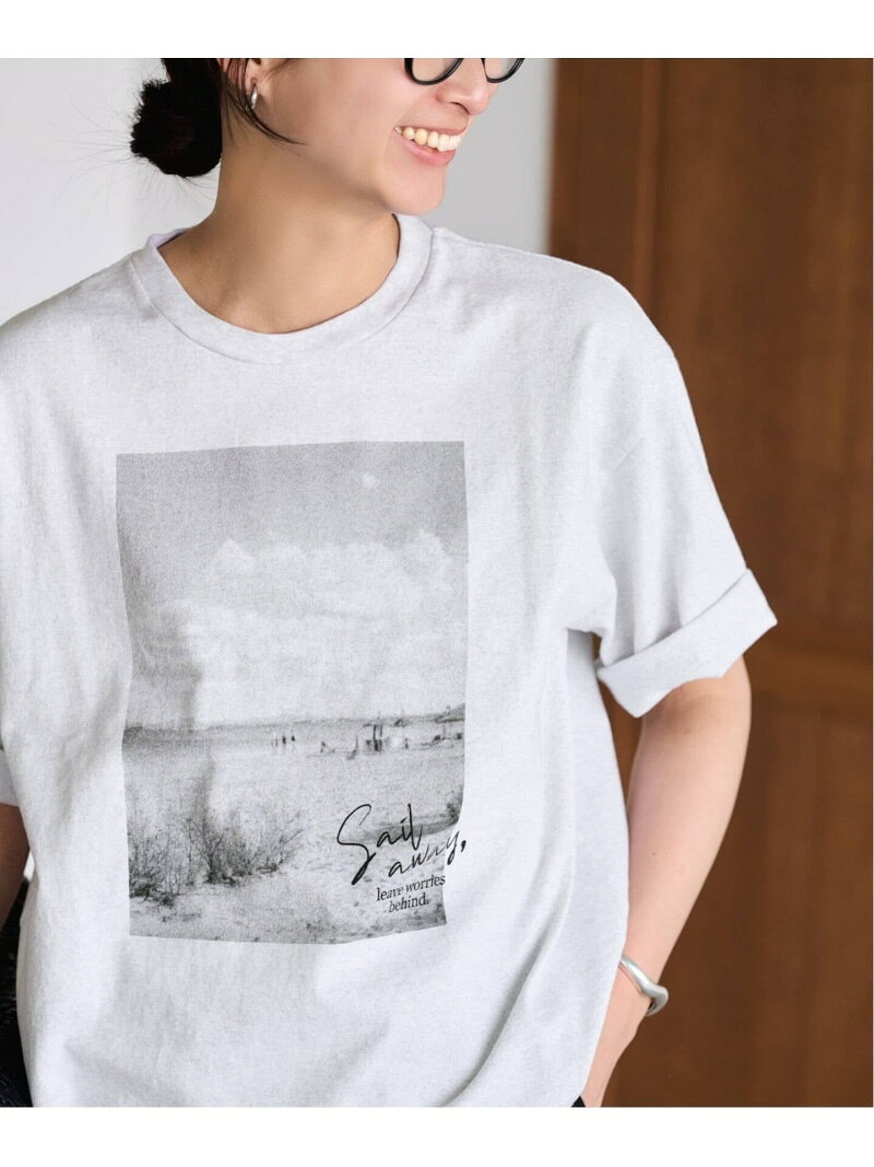 ≪追加≫PHOTO T-SHIRT 3 FRAMeWORK フレームワーク トップス カットソー・Tシャツ ホワイト グレー