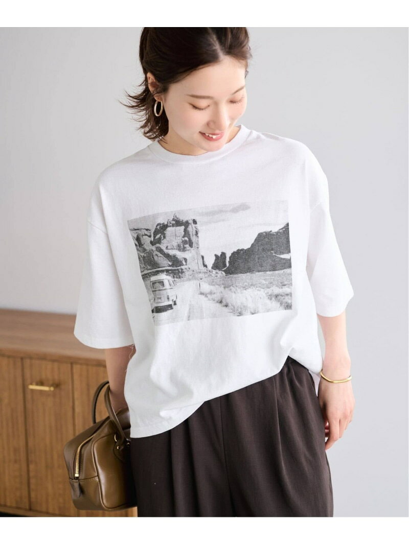 ≪追加≫PHOTO T-SHIRT 3 FRAMeWORK フレームワーク トップス カットソー・Tシャツ ホワイト グレー
