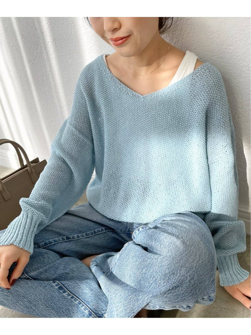 ≪一部店舗+WEB限定追加2予約≫ペーパーヤーン 2Way プルオーバー Spick & Span スピックアンドスパン トップス ニット ベージュ ネイビー ホワイト【先行予約】*【送料無料】[Rakuten Fashion]のサムネイル