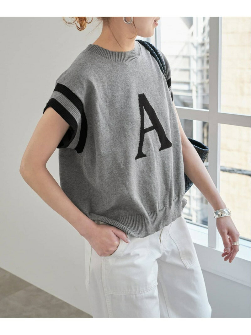 【SALE／30%OFF】アルファベットジャガードフレンチニット Spick & Span スピックアンドスパン トップス ニット グレー ブラック【RBA_E】【送料無料】[Rakuten Fashion]のサムネイル