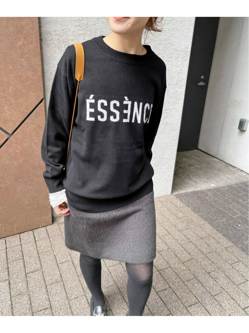 ≪WEB限定追加予約≫ESSENCEロゴKNIT Spick & Span スピックアンドスパン トップス ニット ブラック ブラウン【先行予約】*【送料無料】[Rakuten Fashion]のサムネイル