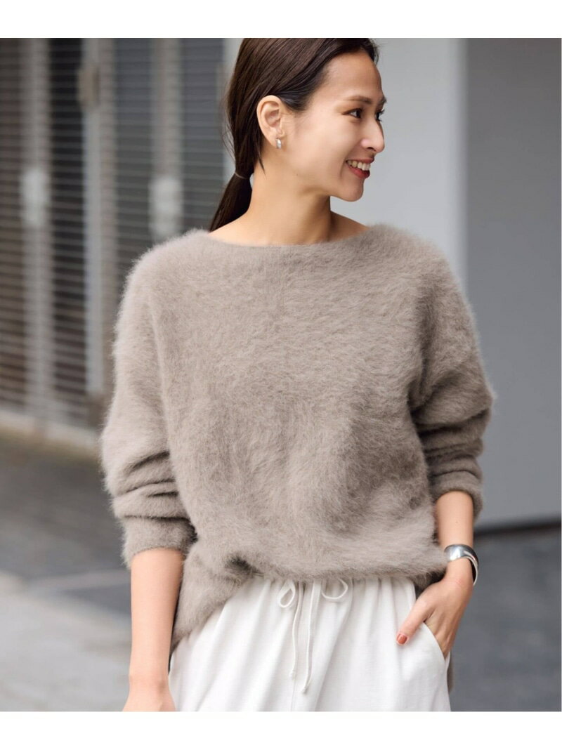 ≪追加≫FOX/CASHMERE ボートネック プルオーバー FRAMeWORK フレームワーク トップス ニット ブラウン イエロー ホワイト【送料無料】[Rakuten Fashion]のサムネイル