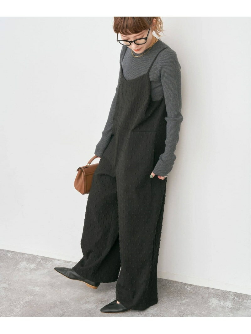 《WEB限定予約》ドットジャガードサロペット Spick & Span スピックアンドスパン オールインワン・オー..