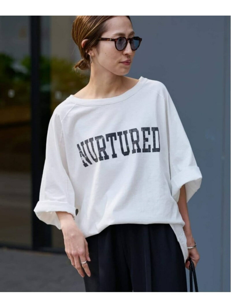 Rakuten - ≪WEB限定 / 追加予約≫ハーフスリーブロゴTEE 4 FRAMeWORK フレームワーク トップス カットソー・Tシャツ ホワイト ブラウン【先行予約】*【送料無料】[Rakuten Fashion]