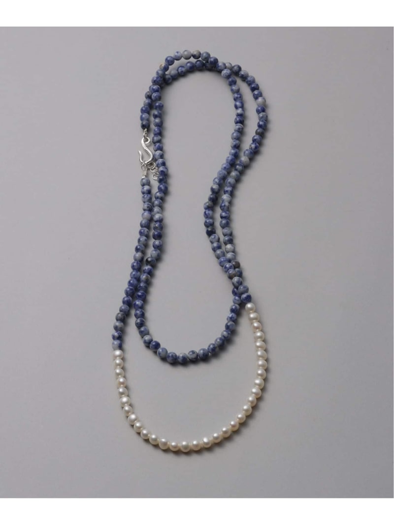 Rakuten - 《予約》【SAMH by LILAS】ソーダライト*パールロングネックレス SV Lilas スピックアンドスパン アクセサリー・腕時計 ネックレス シルバー【先行予約】*【送料無料】[Rakuten Fashion]
