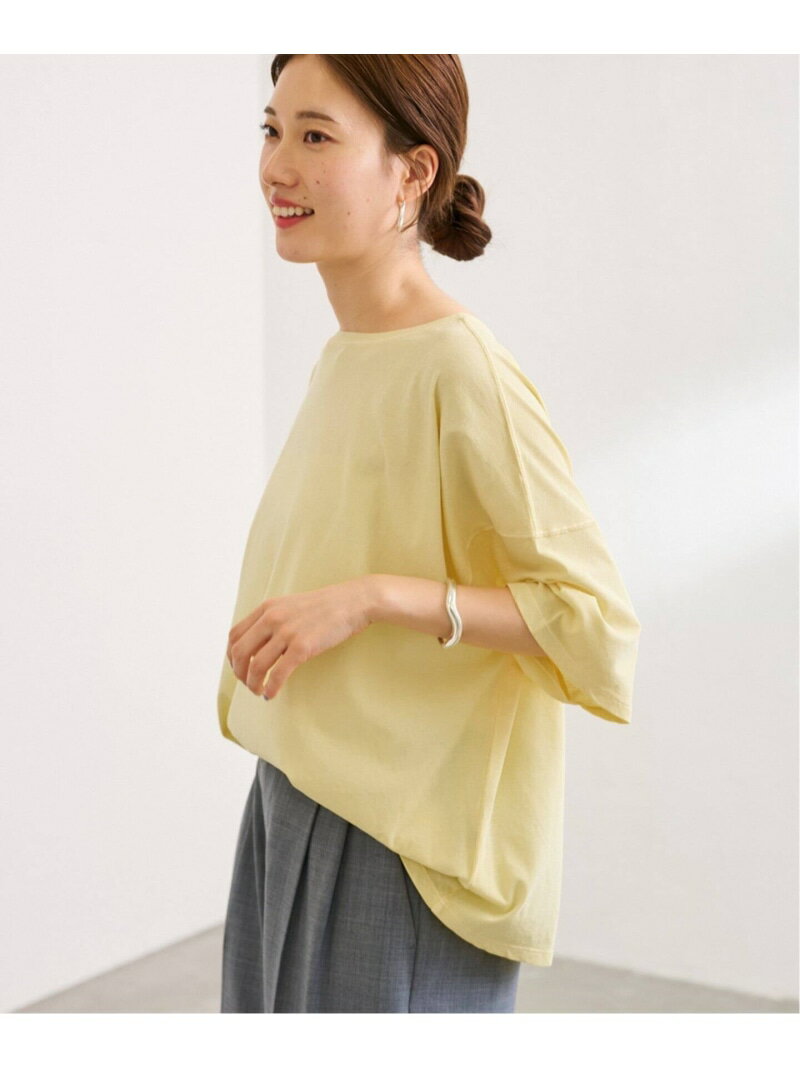 新品未使用　フレームワーク　ドライタッチコットンTシャツ　ネイビー セール】ドライタッチコットンL/Tee（Tシャツ/カットソー