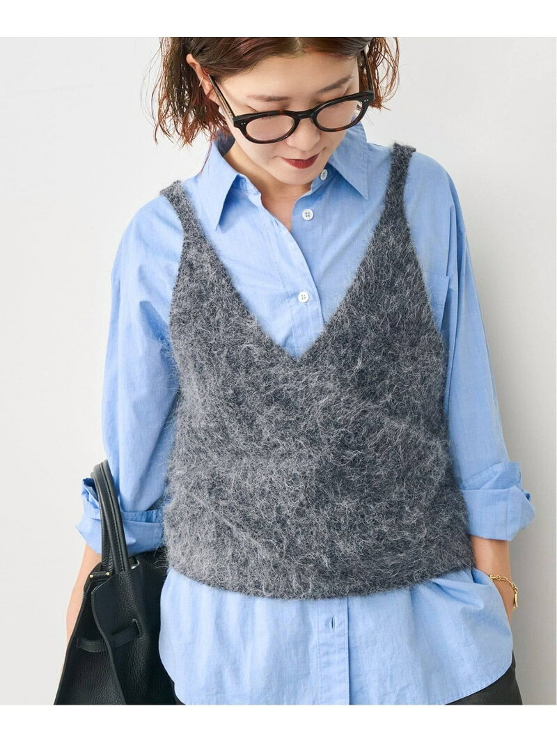 《WEB限定 / 追加2予約》アルパカ混2WAYカシュクールニット Spick & Span スピックアンドスパン トップス キャミソール グレー ブラウン【先行予約】*【送料無料】[Rakuten Fashion]