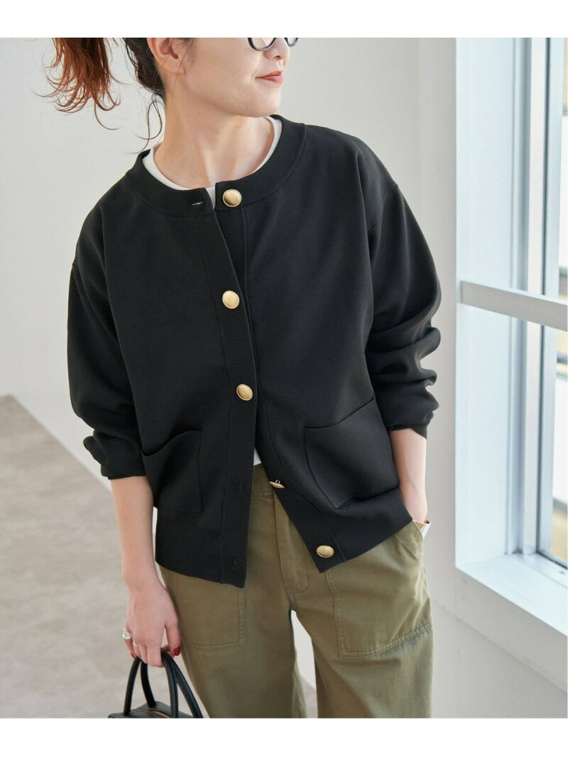 《WEB限定追加》ウォッシャブルクルーネックカーディガン Spick & Span スピックアンドスパン トップス カーディガン ブラック ベージュ【送料無料】[Rakuten Fashion]のサムネイル