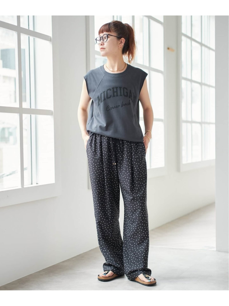 《WEB限定 / 追加》ドットプリントイージーストレートパンツ Spick & Span スピッ...