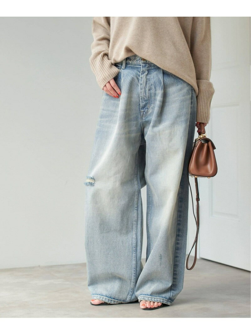 《WEB限定 / 追加予約》5 1/2 TUCKBARREL DENIM Spick & Span スピックアンドスパン パンツ ジーンズ・デニムパンツ ブルー【先行予約】*【送料無料】[Rakuten Fashion]