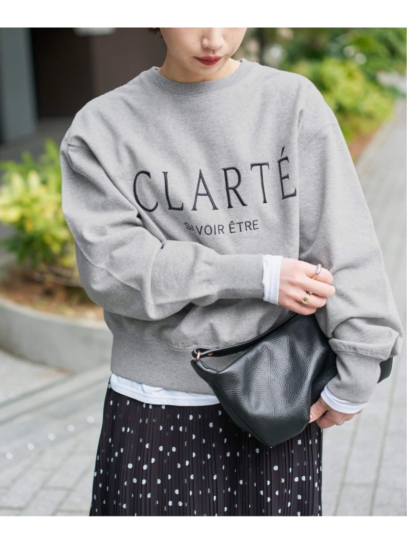 ロゴ刺繍スウェット Spick & Span スピックアンドスパン トップス スウェット・トレーナー グレー ベージュ【送料無料】[Rakuten Fashion]