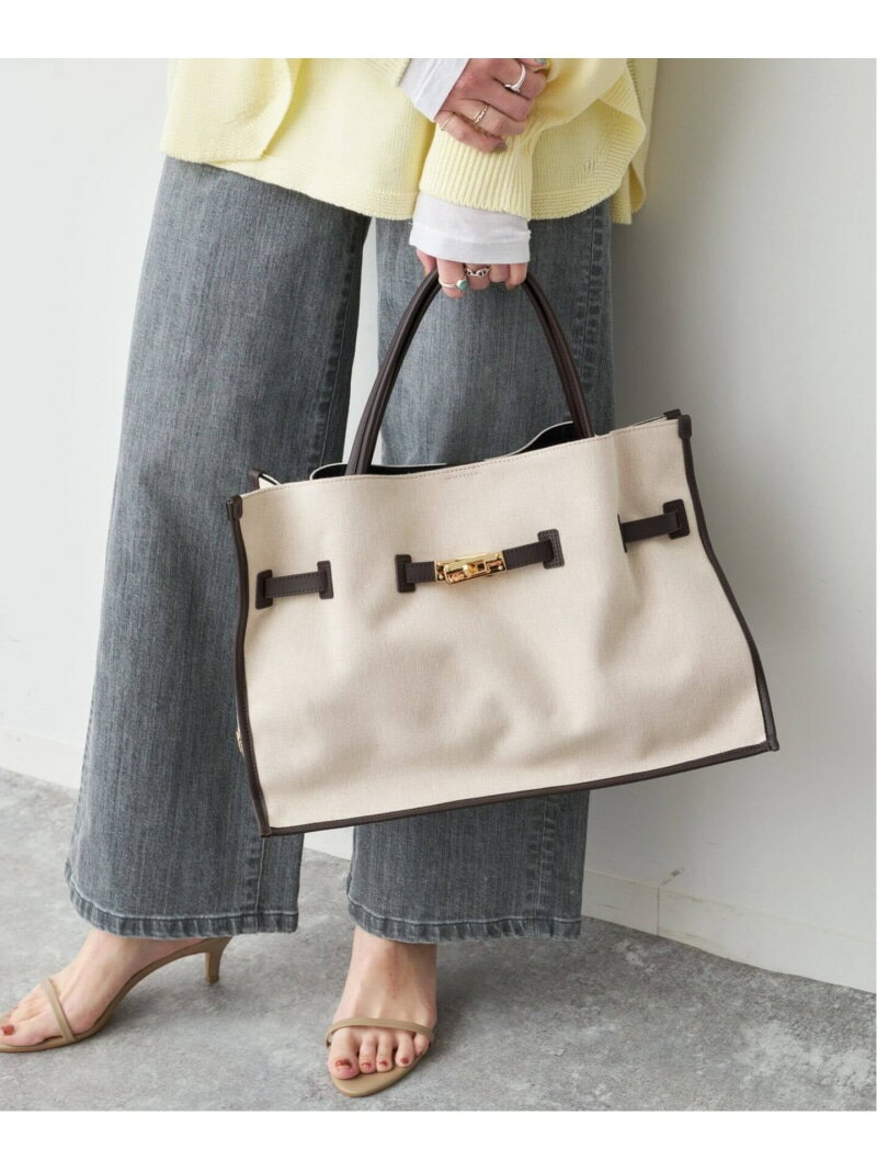 《予約》VIOLAd'ORO / ヴィオラドーロ キャンバス*レザートートバッグL* Spick & Span スピックアンドスパン バッグ トートバッグ ベージュ【先行予約】*【送料無料】[Rakuten Fashion]