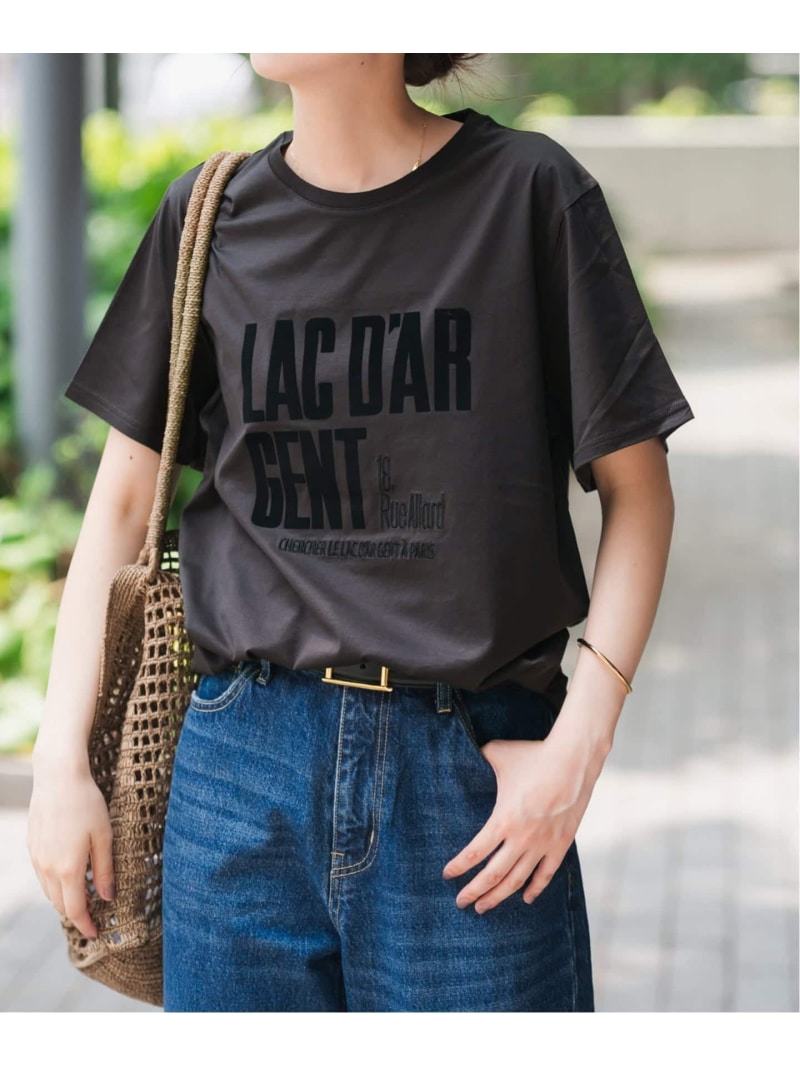 《追加》La Hutte / ラ ユット ロゴTee Spick & Span スピックアンドスパン トップス カットソー・Tシャツ ホワイト ブラック【送料無料】[Rakuten Fashion]のサムネイル