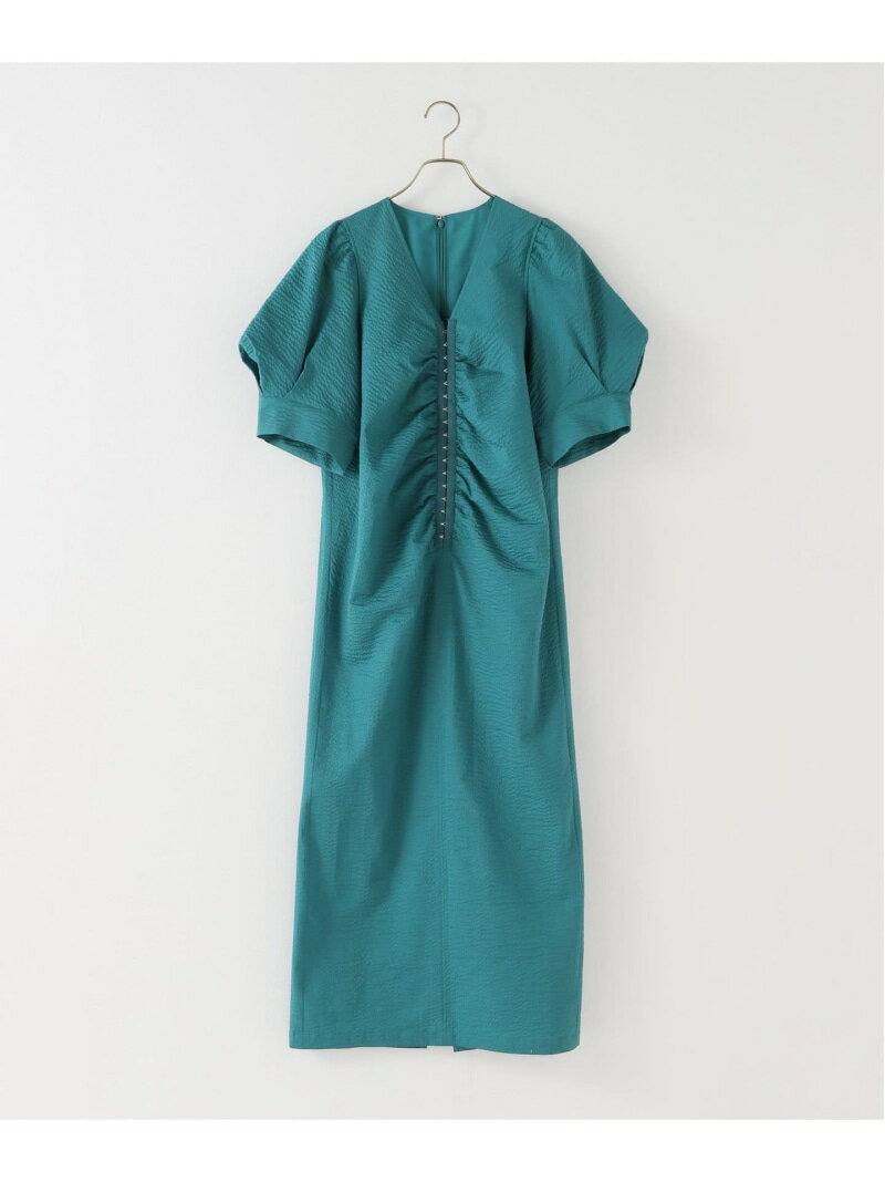 【SALE／30%OFF】ウェービーコットンフロントホックロングワンピース NOBLE ノーブル ワンピース・ドレス ワンピース ホワイト グリーン【RBA_E】【送料無料】[Rakuten Fashion]