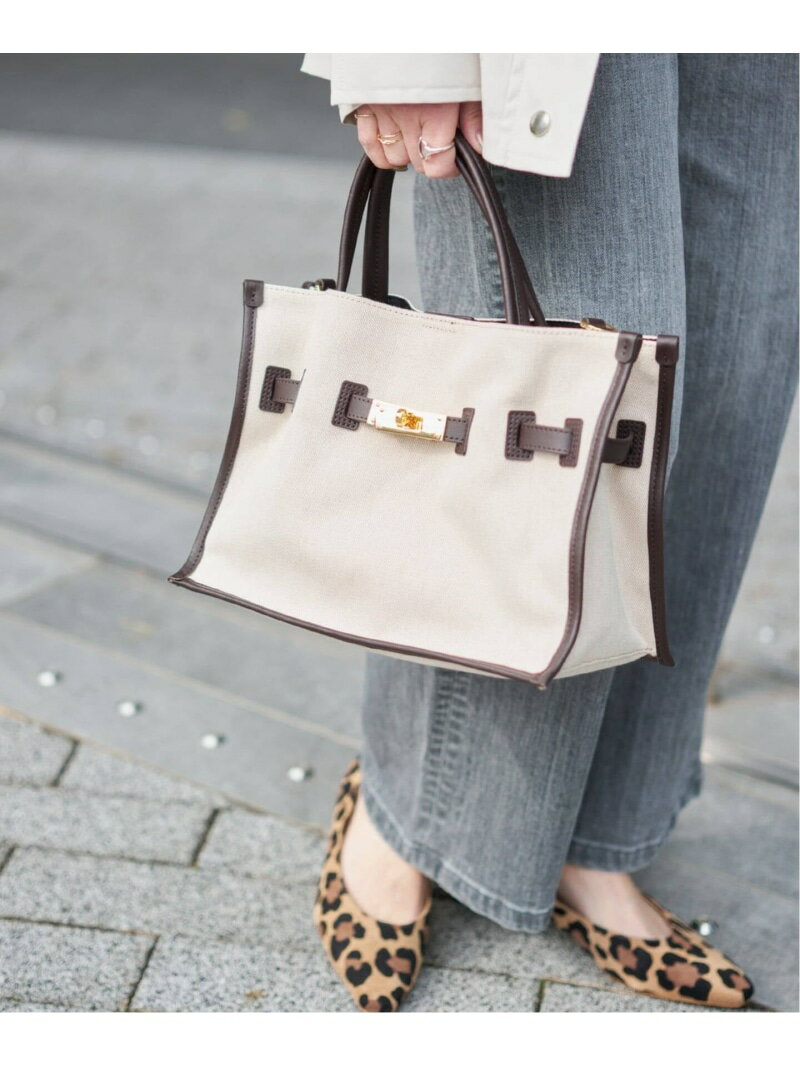 《予約》VIOLAd'ORO / ヴィオラドーロ キャンバス*レザートートバッグM* Spick & Span スピックアンドスパン バッグ トートバッグ ベージュ【先行予約】*【送料無料】[Rakuten Fashion]