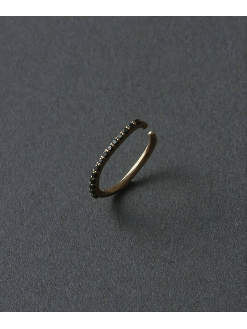 オーバルブラックダイヤエタニティーイヤーカフK10(片耳) Lilas スピックアンドスパン アクセサリー・..